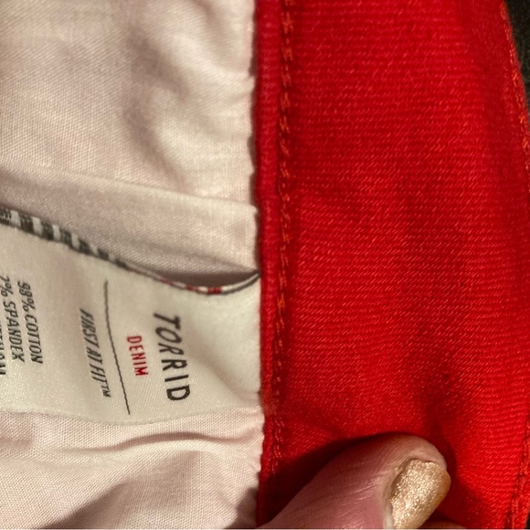 Torrid Plus Sized Red Denim Skirt - Picture 8 of 9